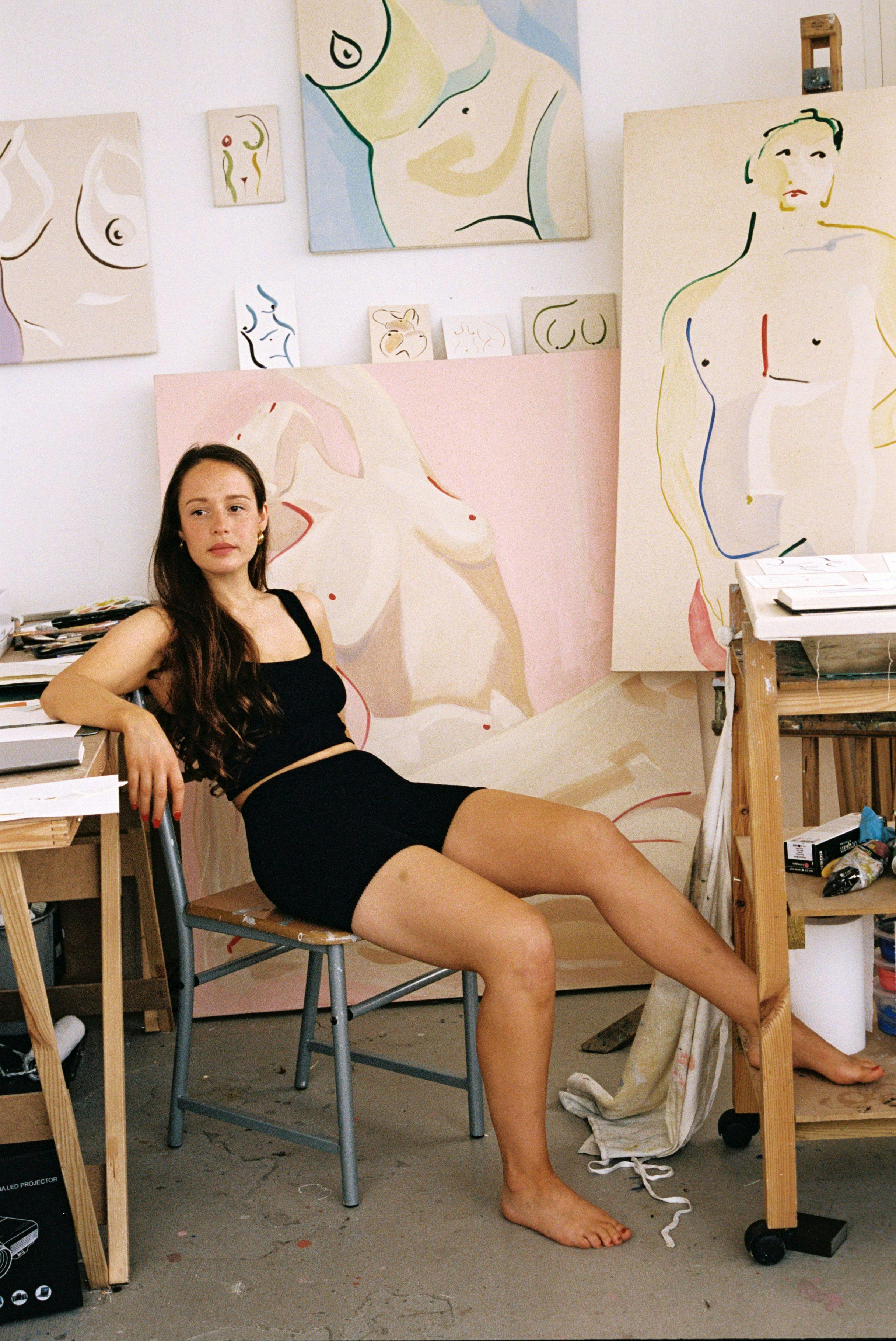 Evie in her studio