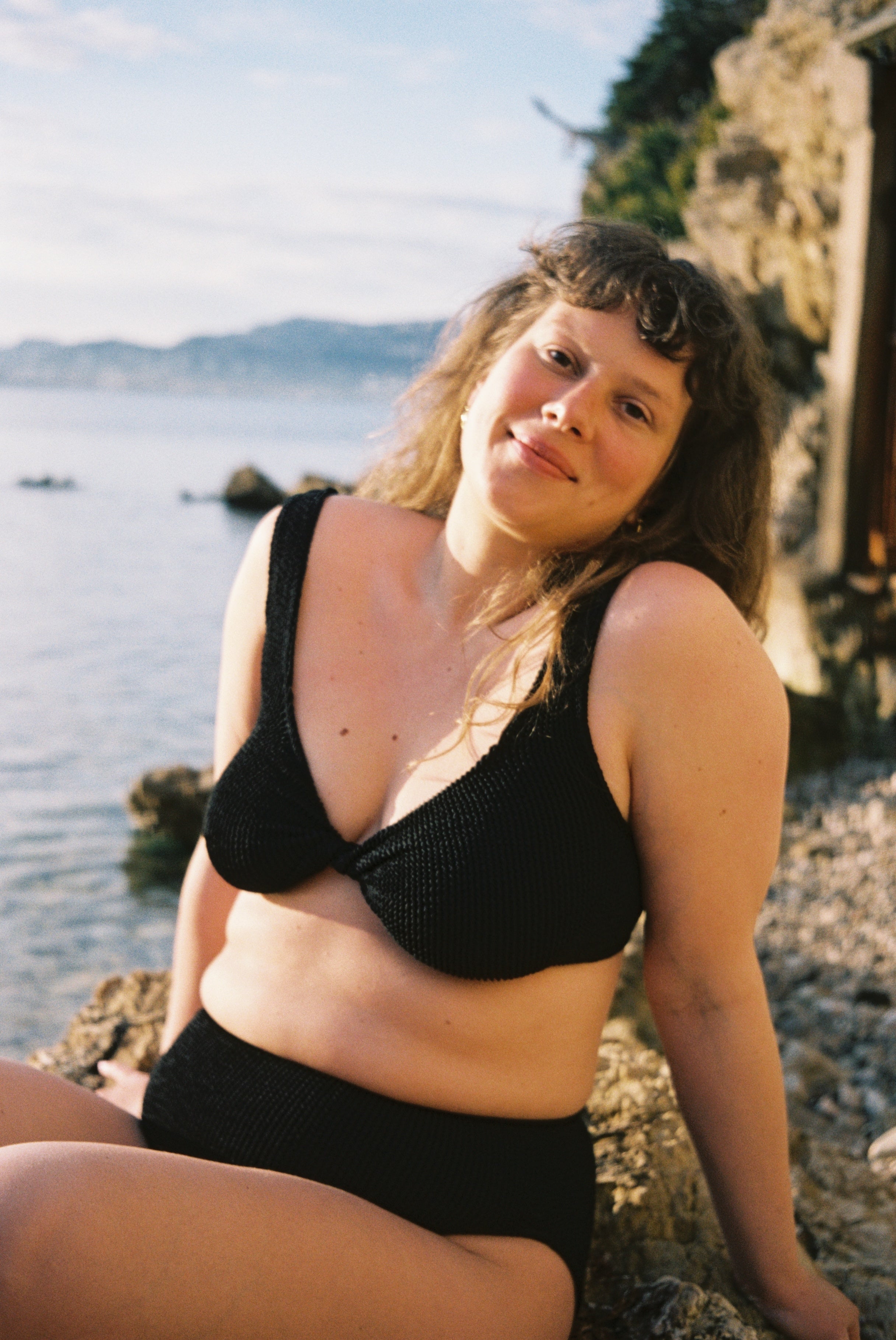 yamyam　yo biotop swim wear BLACK 1サイズ Youswim - Gaia High Waist Two-Piece Swimsuit