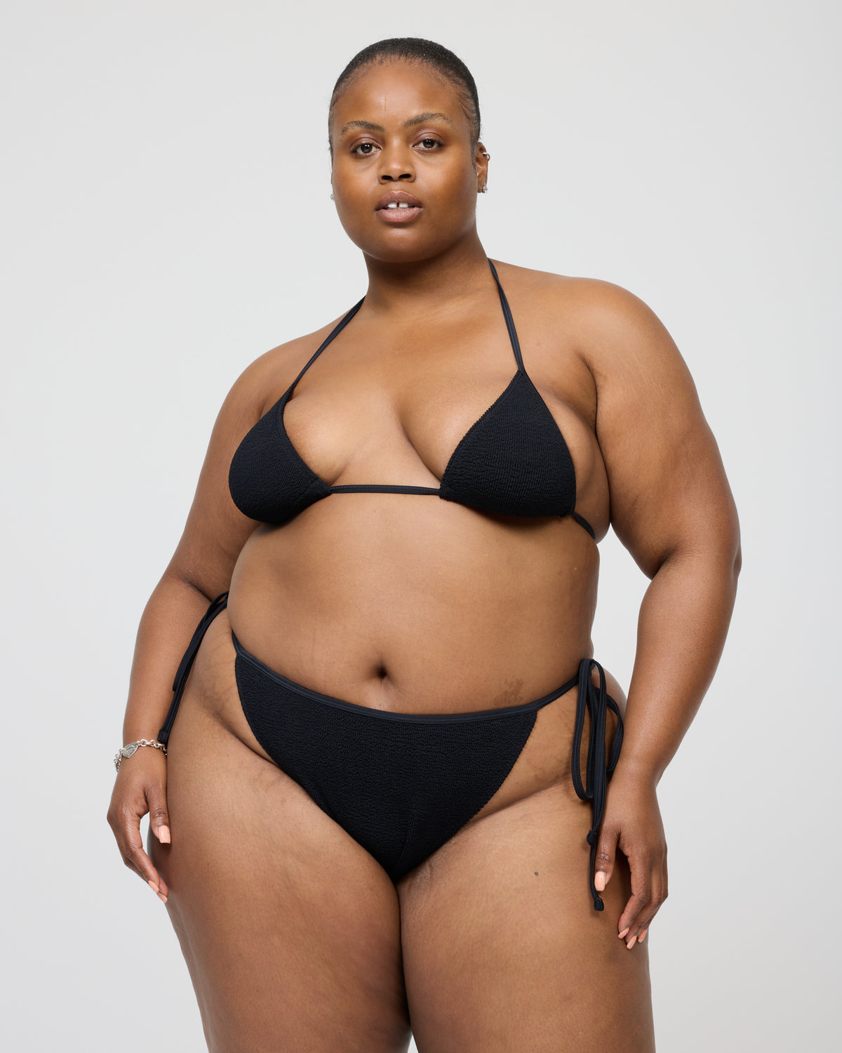 Mini Zera Tie Sides Two-Piece in Black
