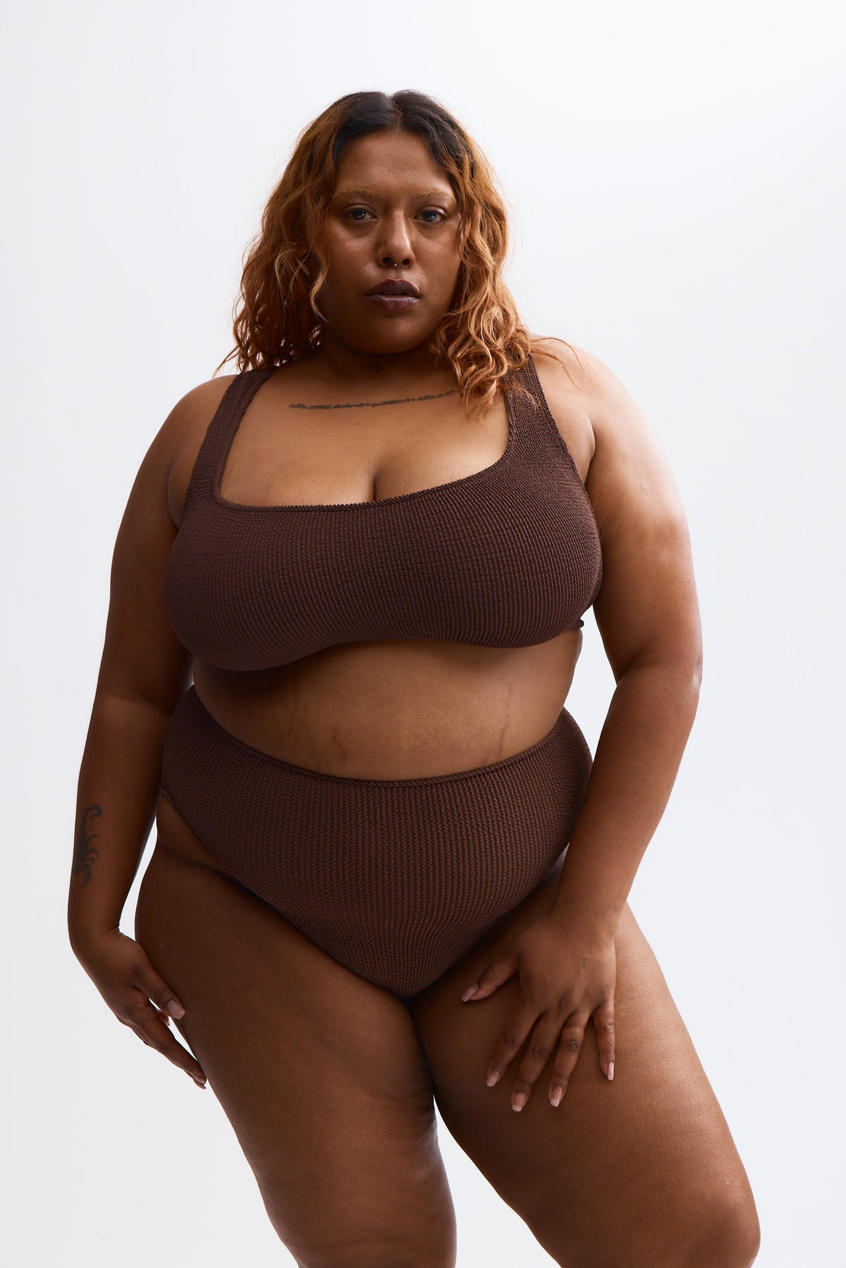 Aplomb High Waist Two-Piece in Espresso