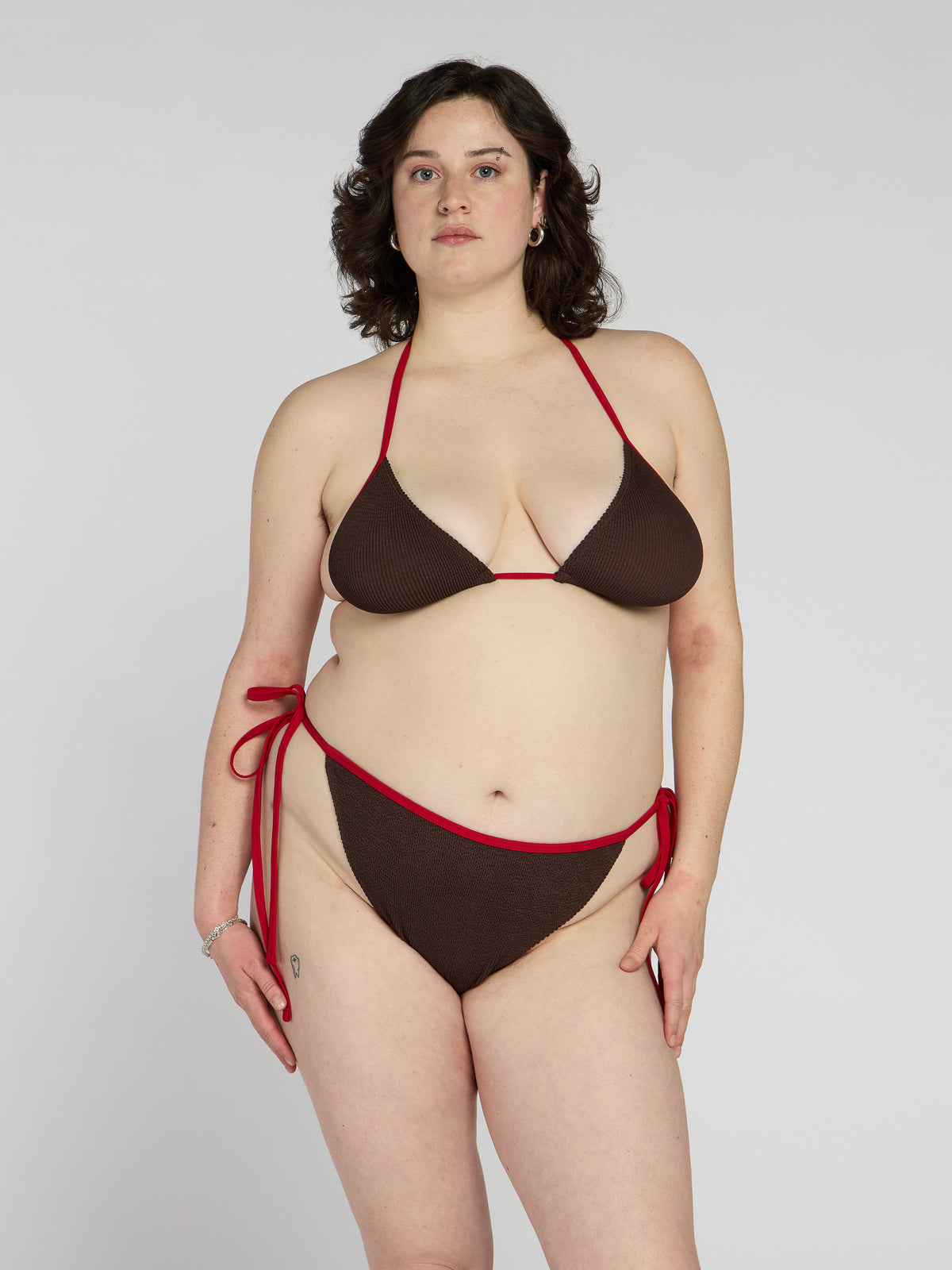 Mini Zera Tie Sides Two-Piece in Pimento